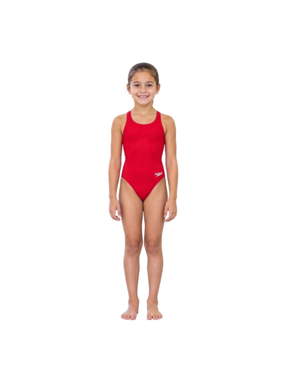 Speedo Girls Team Red Racerback One-Piece Competition Swimsuit Size 24 NWT